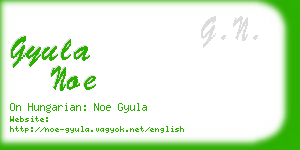 gyula noe business card